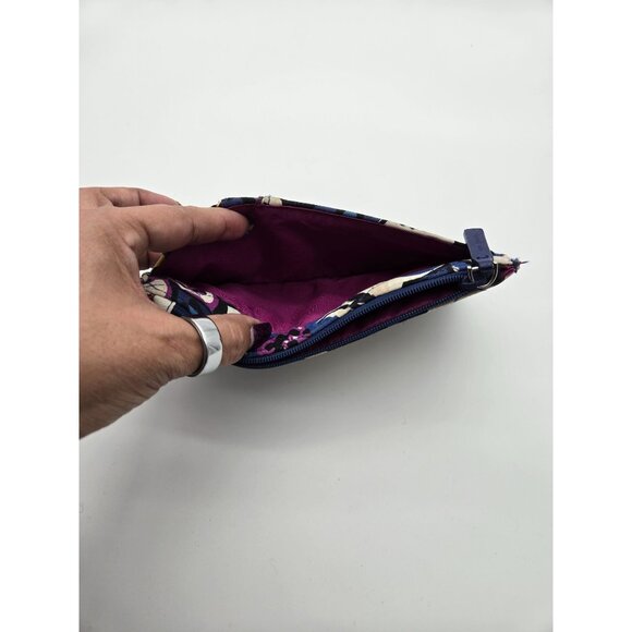 Vera Bradley African Violet Ultimate Card Case Snap Wallet Wristlet - Picture 6 of 7